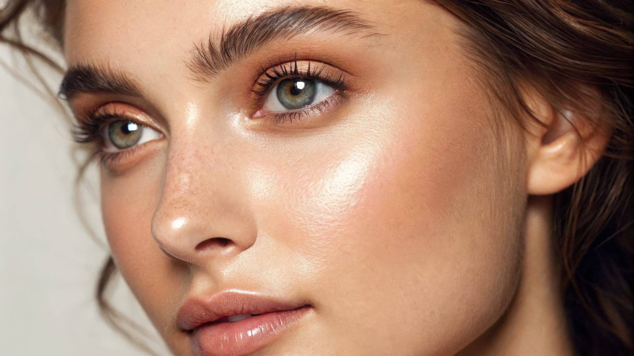 visage de femme qui a fait un soin de peau