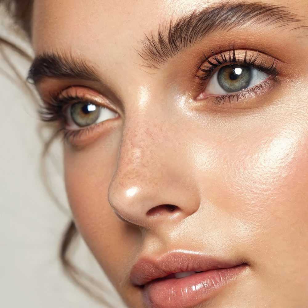 visage de femme qui a fait un soin de peau